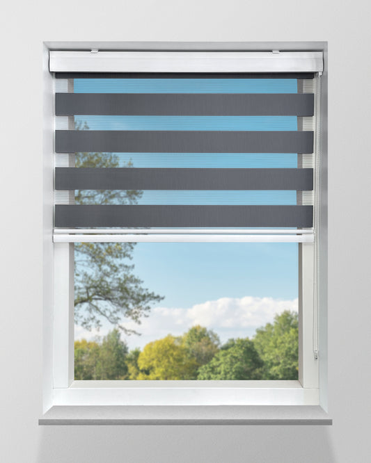 Duo rolgordijn lichtdoorlatend - Grijs