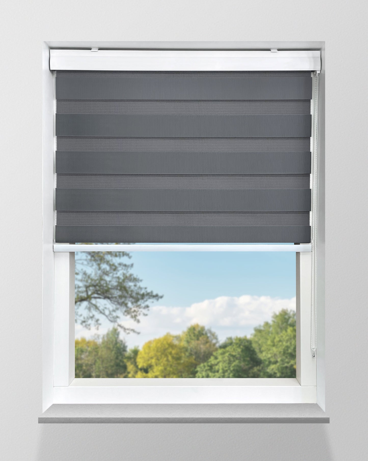 Duo Rolgordijn Lichtdoorlatend - Grijs - Op maat