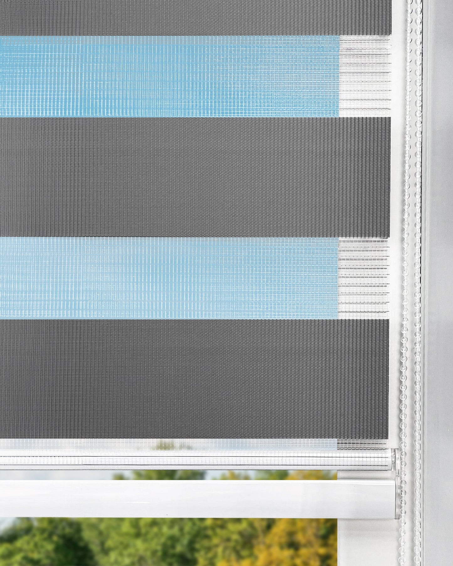 Duo Rolgordijn Lichtdoorlatend - Grijs - Op maat