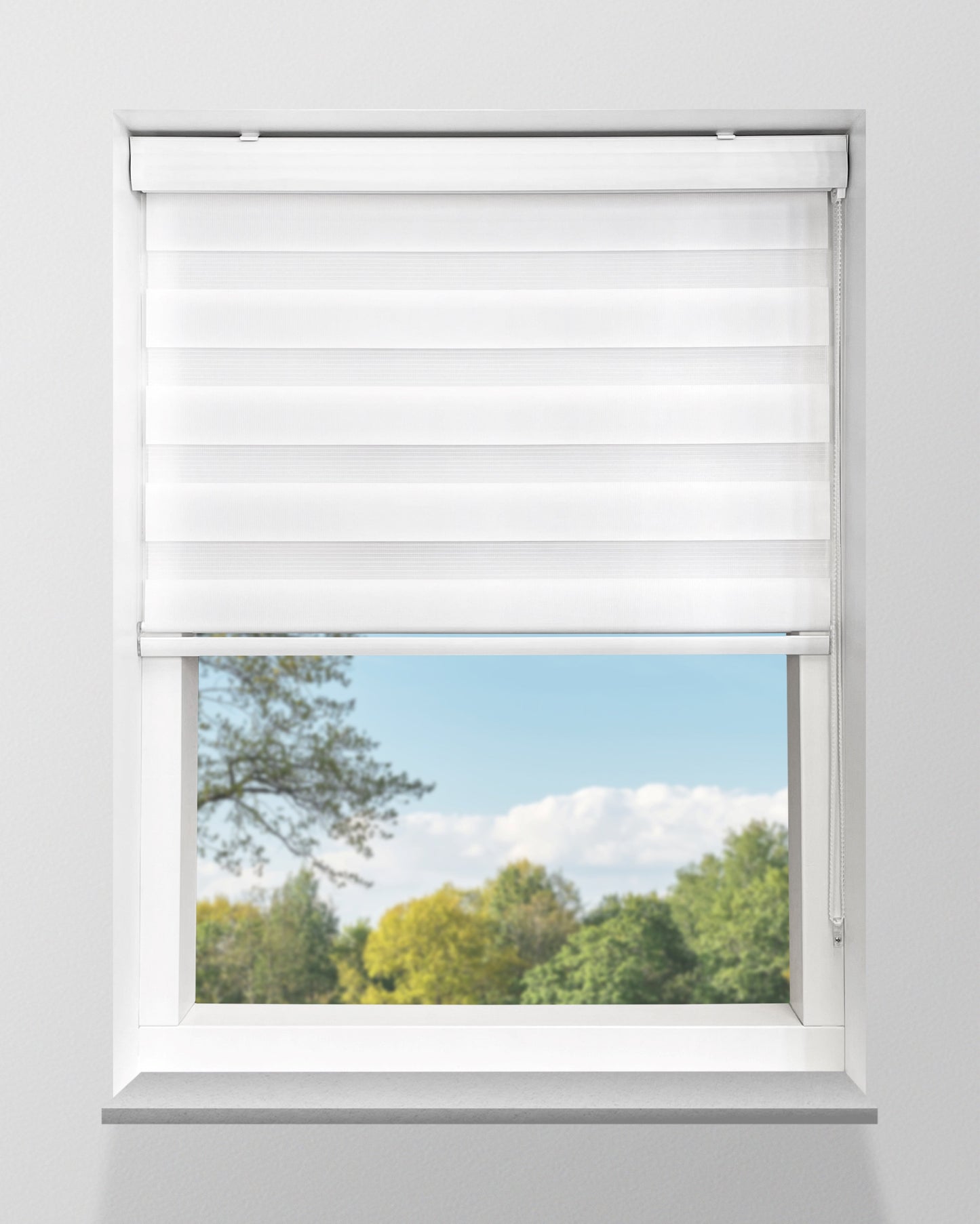 Duo Rolgordijn Lichtdoorlatend - Wit - Op maat