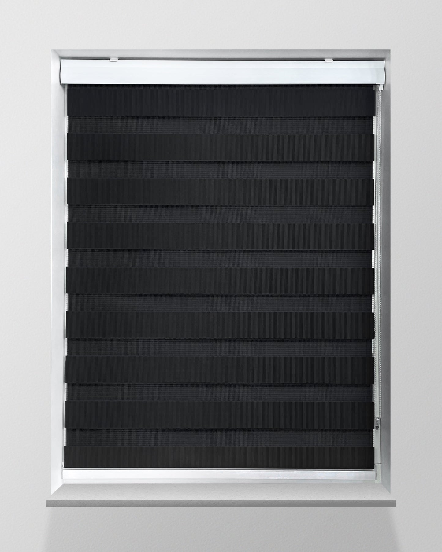 Duo Rolgordijn Lichtdoorlatend - Zwart - Op maat