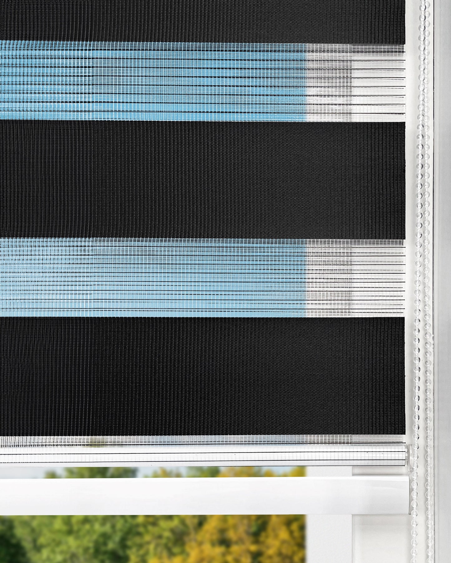 Duo Rolgordijn Lichtdoorlatend - Zwart - Op maat